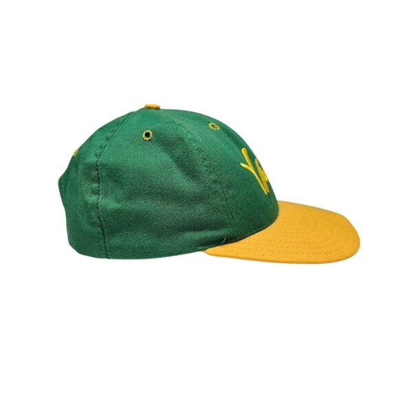 Vintage 90s Yaga Snapback Hat Cap Green Yellow Adjustable Streetwear 90s Fashion - Picture 4 of 12
